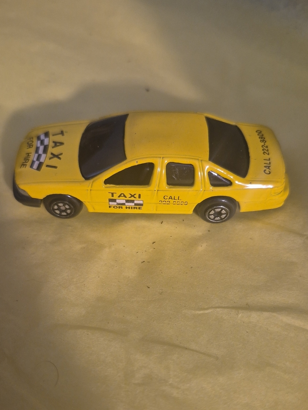 Yellow Taxi Toy Car for Kids - Realistic Play Vehicle